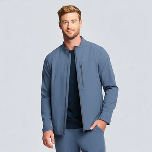 Custom High Quality Knitted <b>Scrub</b> Hospital Jacket Nursing Uniforms Stretch Medical Breathable Comfortable - Product Image 4