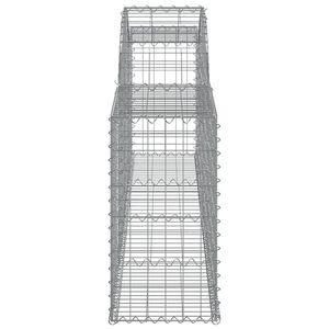 Juego de 6 Cestas de Gabión Grandes de Hierro Galvanizado Plateado, Artículos de Jardinería - Product Image 5