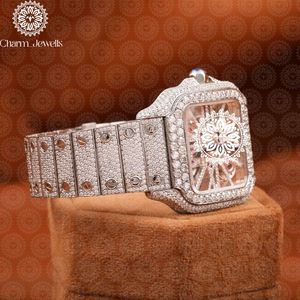 Montre mécanique de luxe pour homme Charm Jewells, boîtier carré en acier inoxydable 40 mm, cadran analogique, verre saphir, fermoir papillon, 10 bars - Product Image 3