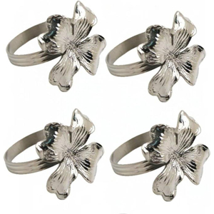 Ensemble d'anneaux de serviette de Noël en argent de haute qualité, porte-serviettes métalliques pour hôtel, restaurant et dîner de Noël - Product Image 6