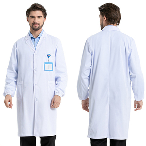 Blouse de laboratoire professionnelle pour hommes, grande taille, légère, blanche, avec technologie de détection d'aiguilles, douce - Product Image 1