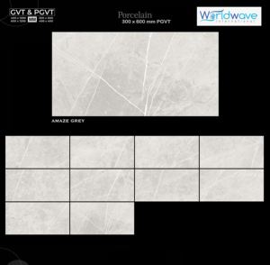 Azulejos de Porcelana Cerámica GVT PGVT con Aspecto de Mármol Brillante de 300x600 mm, Suavidad Satinada Premium, para Baños de Lujo, Calidad de Exportación - Product Image 3