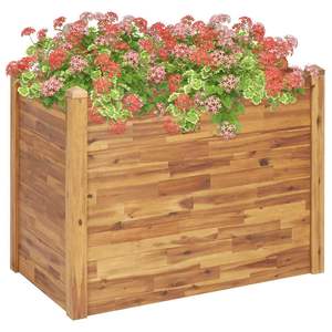 Bac à légumes surélevé en bois naturel pour jardin - Produit pour bâtiments de jardin - Product Image 1