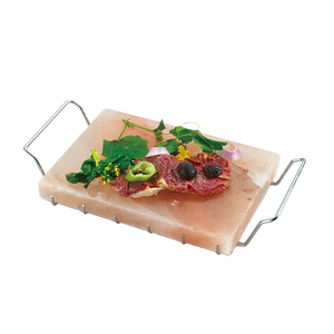Venta al por mayor de losas de sal rosa del Himalaya natural tallada, bandejas de hierro para cocinar, azulejos de sal del Himalaya, ladrillos de sal hechos a mano, fabricación de sal. - Product Image 1
