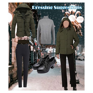 เสื้อแจ็คเก็ตผู้หญิงแบบหนาบุใยสังเคราะห์สำหรับฤดูหนาว พร้อมฮู้ดถอดได้ มีไซส์มาตรฐานและไซส์พลัส เสื้อคลุมกันหนาวแบบหนา - Product Image 6