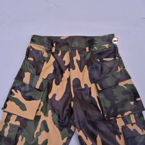 Leather Camouflage <b>Pant</b> High Waist Full Length Regular Fit Breathable Polyester Casual <b>Summer</b> Style With Pockets with OEM ODM - Product Image 5