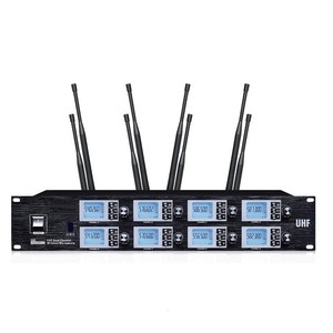 UHF <b>Wireless</b> <b>Microphone</b> System 8 Channel Dual Channel Handheld Lavalier Set for Stage Conference Karaoke - Product Image 3