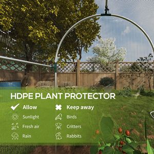 Rete da Giardino 4FT X 4FT in Acciaio Zincato Nero con Gabbia per Colture e Porta con Cerniera - Product Image 4