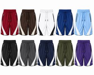<b>Men's</b> Maroon <b>White</b> Canvas Breathable Casual Solid Color Blocked Quick Dry Drawstring Waist Sport <b>Shorts</b> with Zipper Pockets - Product Image 6