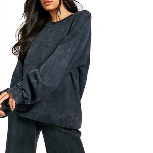 Conjunto Deportivo Personalizado OEM para Mujer, Estilo Oversize, Color Gris Lavado Ácido, Unisex, Hecho a Medida 2026 - Product Image 3