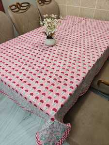 Stylish Handmade Floral <b>Print</b> Hand Block Woven Cotton Tablecloth Luxury Home Table Decor for Restaurant <b>Dining</b> <b>Room</b> Wedding - Product Image 4