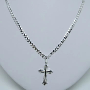 Nuevo producto Cruz de acero inoxidable encanto collar joyería chapado en oro moda minimalista triángulo colgante collar para mujer - Product Image 1