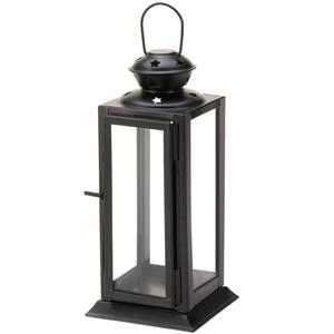 Farol de Metal Portátil Hecho a Mano para Velas, con Acabado Negro Mate, para Bodas y Exteriores, Personalizable, Venta al Por Mayor - Product Image 1