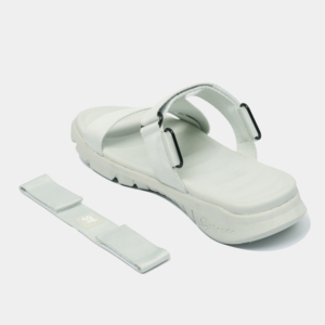 Sandalias Casuales Unisex Color Gris Musgo de Secado Rápido, Ligeras, con Tiras Cruzadas, Cierre de Velcro, Punta Abierta, Logotipo y Talón Extraíble - Product Image 4