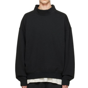 Sweat-shirt à col montant personnalisé avec logo, 100 % coton biologique, épais, coupe oversize, confortable, prix raisonnable 2026 - Product Image 5