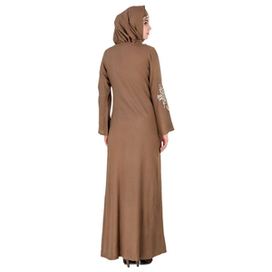 Abayas Droites Basiques à Col Rond pour Femmes Musulmanes, Manches Amples, Modestes, Meilleures Ventes - Product Image 3