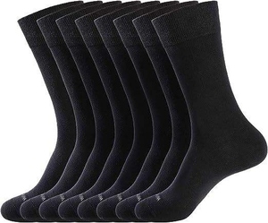 <b>Men's</b> White Crew <b>Socks</b> 100% Cotton Breathable Knitted Solid Regular Style Daily Wear Spring Season Standard <b>Thickness</b> - Product Image 4
