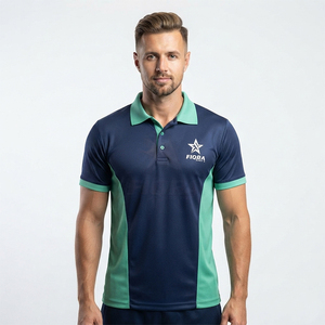 Camiseta Polo Deportiva Personalizada para Hombre, Diseño de Cuello en Contraste, Ropa Deportiva de Secado Rápido, Camisetas Polo de Poliéster al por Mayor para Hombre, Uniformes - Product Image 1