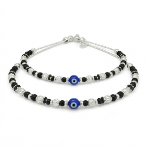 Chaîne de cheville DIVYORO en argent en forme d'œil - Product Image 1