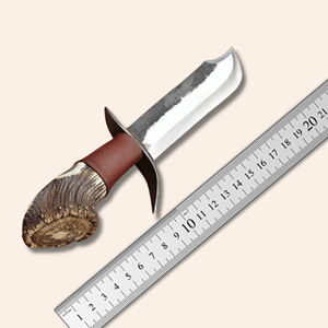 Cuchillo Bowie de Acero Inoxidable A&M Enterprises con Punta Caída y Mango de Asta de Ciervo, Profesional, Utilitario, para Supervivencia, Camping y Caza, OEM - Product Image 4