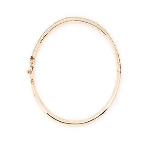 Minimalist Rose Gold Plated Bangle Bracelet Unisex Everyday Wear Smooth Round Design - Product Image 2