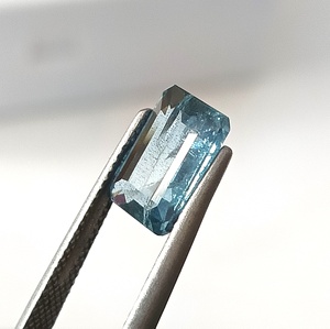 Piedra Preciosa Suelta de Aguamarina Azul Santa María Natural de 2.55 Quilates, Corte Esmeralda Facetado, Translúcida - Product Image 6
