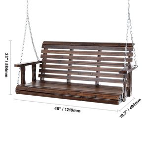 Banc de jardin en bois amélioré de 4,5 pieds, robuste, pour patio, avec une capacité de charge de 880 lb - Product Image 6
