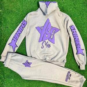 Ensemble de survêtement streetwear pour homme : Hoodie oversize vintage délavé à l'acide avec impression en relief personnalisée et pantalon de survêtement évasé de haute qualité - Product Image 2