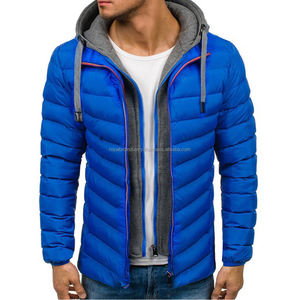 Nouvelle veste d'hiver tricotée imperméable décontracté épais manteaux à capuche Streetwear hommes grande taille veste matelassée - Product Image 6