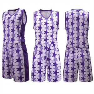 Tenues d'équipe en gros, logo personnalisé OEM, ensemble d'uniformes de basket-ball, vêtements d'entraînement, unisexe, sublimation, grande taille, été - Product Image 6