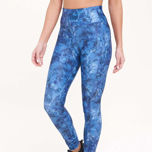 Pantalones de Yoga de Cintura Alta, Ligeros, hasta el Tobillo, Sólidos, Deportivos, de Spandex/Nylon para Mujer - Product Image 4