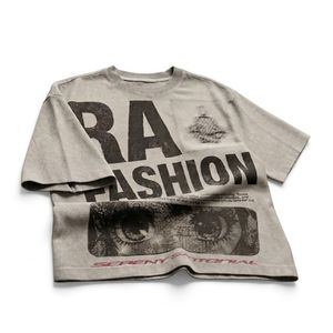 Oversized T-shirt <b>Acid</b> Wash Streetwear Cotton Heavyweight <b>Drop</b> Shoulder Graphic Print Custom Men Vintage Retro Tee OEM - Product Image 4