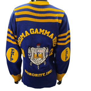 Custom SGRho Women's Knitted Cardigan Sweater Greek Letter Design Long Sleeve Button Front Casual Sorority Fashion Knitwear - Product Image 2