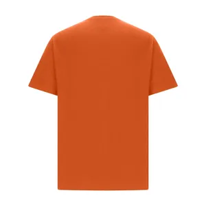 T-shirt à manches courtes pour homme, orange, coupe classique, décontracté, 100% coton, col rond, jersey tricoté, doux, imprimé en sérigraphie, séchage rapide - Product Image 2