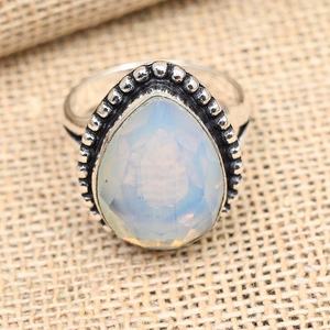 Anillo de Plata de Ley 925 con Adorable Ópalo Lechoso, Joyería Hecha a Mano, Anillo de Declaración, Regalo de Boda, Joyería de Ópalo AAA - Product Image 2