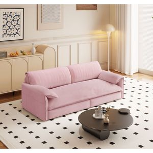 Divano letto convertibile Queen in velluto da 66 pollici, 3-in-1, con contenitore laterale, multifunzionale per soggiorno - Product Image 4