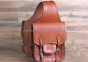 Bolsa de Sillín de Cuero Genuino Y&Z, Calidad Premium, Duradera, Hecha a Mano, Estilo Occidental, Personalizable, para Uso Ecuestre - Product Image 4
