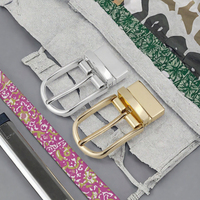 Boucles de ceinture en alliage de conception tendance avec trous, 4 couleurs, logo personnalisé en usine, vente en gros