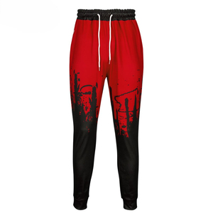 Conjunto Deportivo Sublimado con Degradado Rojo y Negro para Hombre, Sudadera con Capucha y Cordón Ajustable, Pantalones Casuales de Estilo Urbano - Product Image 4