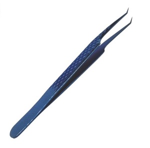 Pinzas para Pestañas de Acero Inoxidable con Punta Fina, Color Azul, Pinzas Cosméticas Personalizadas para Cejas, Duraderas y Ligeras - Product Image 1
