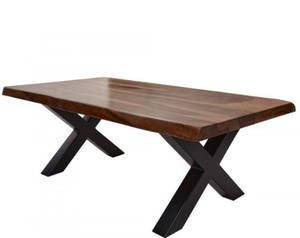 Mesa de Centro de Madera con Patas de Metal Negro, Mesa de Centro Moderna de Estilo Industrial para Sala de Estar u Oficina, Mueble Decorativo - Product Image 1