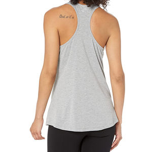 Women's Active <b>Tank</b> <b>Top</b> Custom Logo <b>Racer</b> Back Breathable Quick Dry 100% Cotton Gym Wear Running Exercise Solid Pattern Summer - Product Image 5