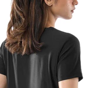 Camiseta Deportiva SwiftMesh con Cuello en V para Mujer, Color Negro, Transpirable, de Secado Rápido, Ligera, para Gimnasio, Fitness, Deportes, Running, Casual - Product Image 3