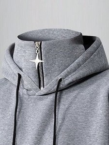 Sudaderas con Capucha para Hombre, Invierno, Color Sólido, Ecológicas, con Logotipo Personalizado, 50% Algodón, 50% Poliéster, Casuales, para Adultos, de Secado Rápido, Transpirables, Tejidas - Product Image 2