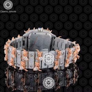 Montre mécanique vintage Charm_Jewels en acier inoxydable, boîtier 40 mm, cadran analogique, boucle lumineuse, bracelet homme 20 mm, étanche 10 bars - Product Image 4