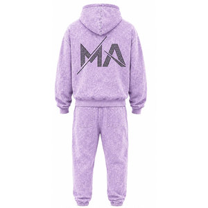 Chándal Unisex de Algodón Lavanda con Capucha y Logotipo MA Estampado en la Espalda, Ropa Casual Estilo Otoño - Product Image 6