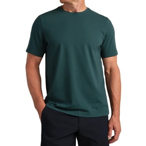 Camisetas de algodón orgánico para hombre, de primera calidad, ecológicas, de bambú, lisas, al por mayor, para gimnasio, 210 g/m². - Product Image 2