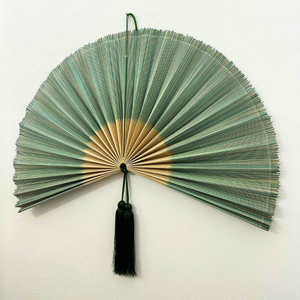 Abanico de Pared Verde Boho, Decoración Natural de Bambú, Precio Económico, Envío Gratuito a Todo el Mundo, Abanico de Pared de Bambú Hecho en Vietnam - Product Image 4