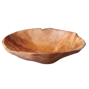 Tazón de Madera de Acacia y Mango de Primera Calidad, Tamaño Personalizado, Hecho a Mano, Clásico, Ecológico, Plato para Servir, para Fiestas, Ensaladas, Frutas, J N - Product Image 3