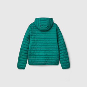 Custom Logo High Quality <b>Thin</b> Panel Puffer <b>Jacket</b> for <b>Men</b> Solid Color Full Zipper With Hood High Street Winter Wear <b>Men's</b> <b>Jacket</b> - Product Image 2